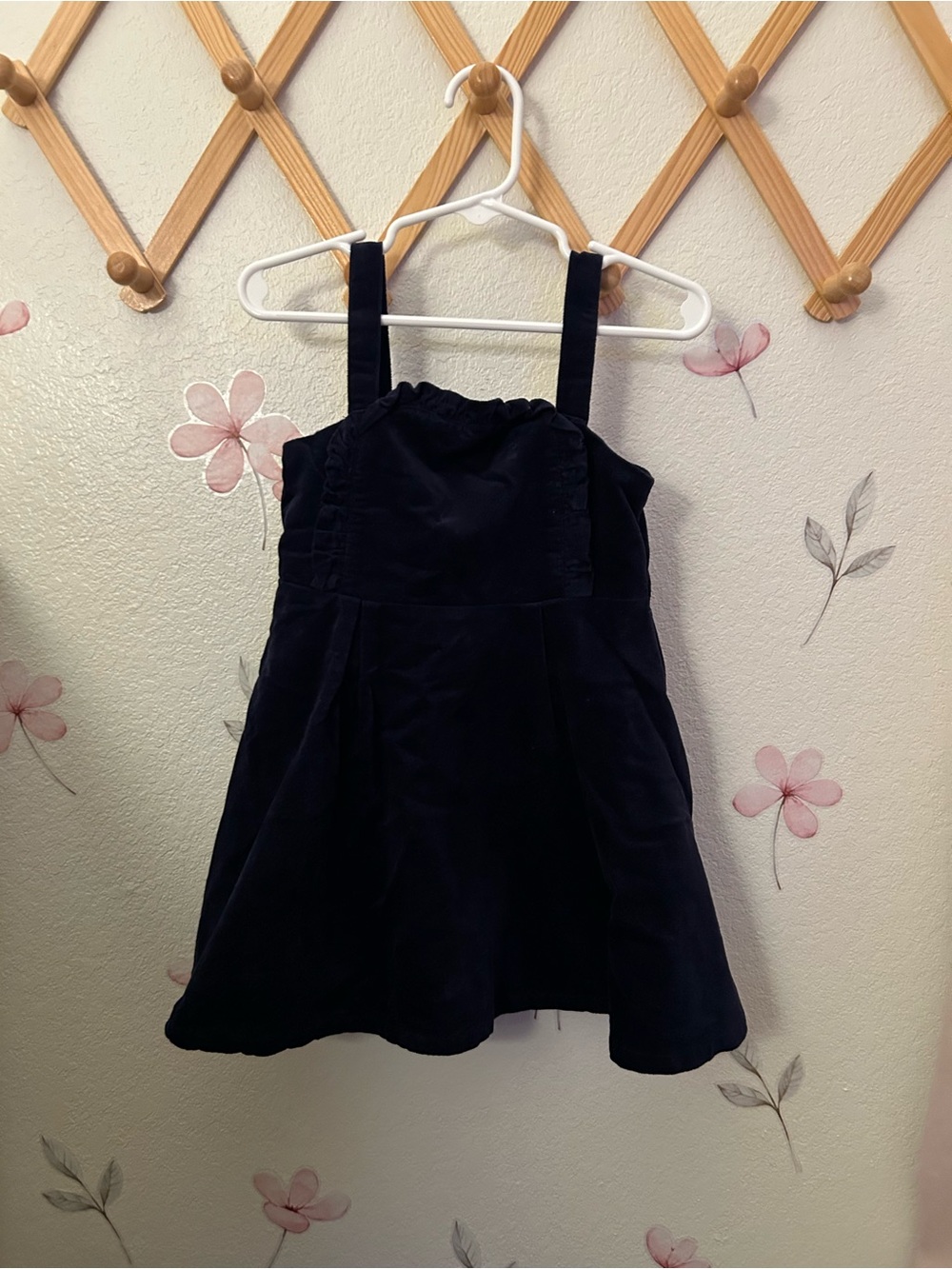 Janie and Jack Navy Blue Velvet A-Line Dress